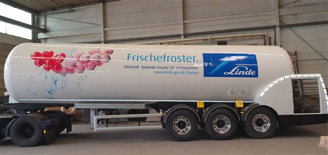 Linde Frischefroster Tankauflieger